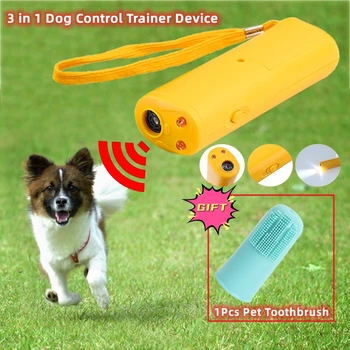 Укрепляющее оборудование для дрессировки домашних собак, ультразвуковой отпугиватель 3 в 1, Контрольное тренажерное устройство, средства защиты от лая