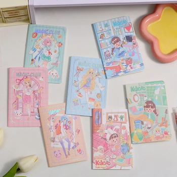 4 шт./компл. Кавайный блокнот, корейский прекрасный блокнот с мультяшным изображением, винтажные для детей канцелярские принадлежности