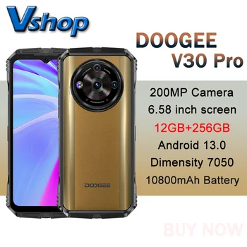DOOGEE V30 Pro Прочный Телефон 12 ГБ + 512 ГБ 200-Мегапиксельная камера Батарея 10800 мАч 6,58 