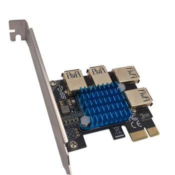PCI-E От 1 до 4 Портов PCI Express Riser Card / Pcie X1, X4, X8, X16 Слотов GPU Riser Card / USB 3.0 Мультикарточный Адаптер Для Биткойнов