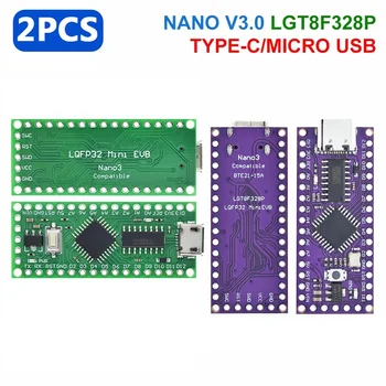 LGT8F328P LQFP32 MiniEVB TYPE-C MICRO USB HT42B534-1/CH340C Замена печатной платы NANO V3.0 для Arduino