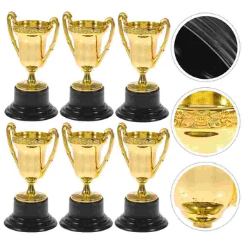 6шт Крошечных наградных трофеев Спортивные сувениры для вечеринок Маленькие трофеи Мини-трофеи для детей
