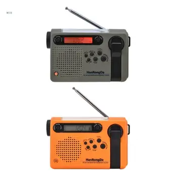 Аварийное Ручное Радио со светодиодным Фонариком для экстренных случаев, AM / FM SW Погодное Радио