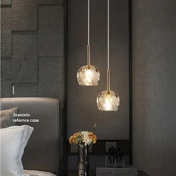 Постмодернистский свет роскошная медная люстра скандинавский минимализм фоновая стена гостиной прикроватная люстра спальни