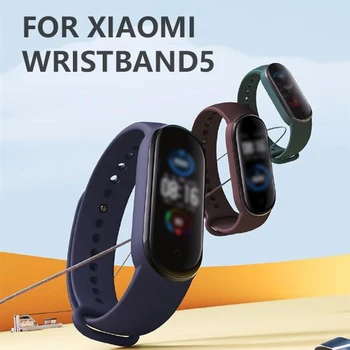 Ремешок для умных часов Xiaomi Mi Band5, браслет, Мягкий силиконовый браслет, ремешки для MiBand Band 5, аксессуары для ремня для умных часов