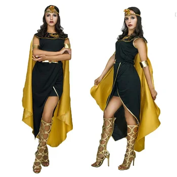 Хэллоуин Древнеегипетские Костюмы Фараона Императрица Клеопатра Королева Священник Косплей Одежда для Женщин Маскарадные Костюмы