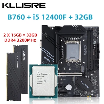 Kllisre B760 Kit Core i5 12400F 2*16 ГБ = 32 ГБ Оперативной памяти DDR4 3200 Настольная Оперативная память LGA 1700 Комплект материнской платы