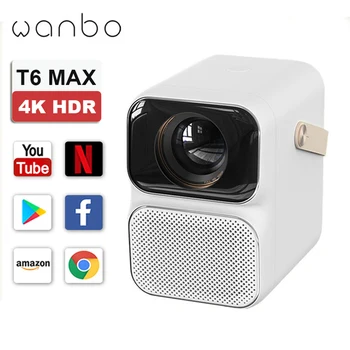[распродажа] Wanbo T6 MAX Проектор 4K 1080P Android9.0 Мини-проектор 550ANSI 5G WiFi BT5.0 Проектор с искусственным интеллектом для домашнего кинотеатра