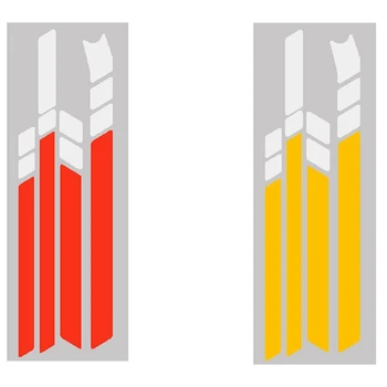 2 шт водонепроницаемых светоотражающих наклеек из ПВХ для Ninebot MAX G30 Kickscooter, складные наклейки, бело-красные и бело-желтые