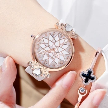 Простые женские часы Повседневные кварцевые наручные часы из искусственной кожи Часы для девочек Студенческие часы Подарок Женские часы Reloj Para Mujer 시계