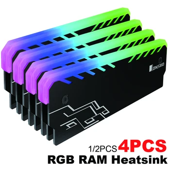 4-1 шт. Радиатор Радиатора Оперативной памяти из алюминиевого сплава DDR DDR3 DDR4 Настольная Память Тепловыделяющая Накладка RGB Охлаждающий Радиатор Охладитель Жилет