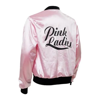 Костюм для косплея Grease Куртка для девочек из розовой женской банды, детская ретро-модная розовая куртка для болельщиц, осенняя вечеринка на Хэллоуин
