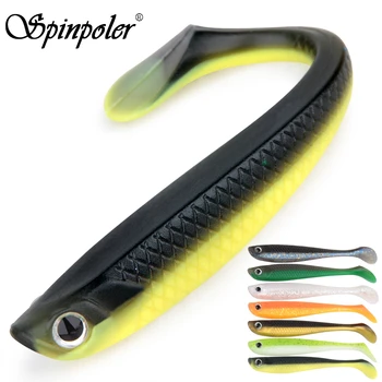 Рыболовная приманка Spinpoler Shad Paddle Tail Swimbaits Двухцветная Искусственная приманка для окуня, форели, судака, Краппи, рыболовные снасти