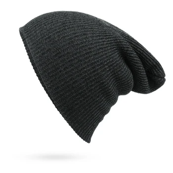 Зимние повседневные вязаные шапки мужские женские осенние для женщин мужские шапочки теплая шапка вязаные шапки шапочка-бини Skullies