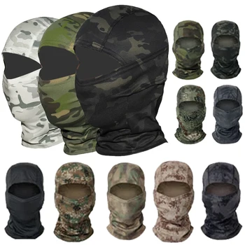 Уличная камуфляжная балаклава, военный шарф на все лицо, кепка, армейская тактическая маска для лица, Велосипедная Охотничья Бандана, Походное снаряжение