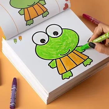 8 книг, 800 страниц, Книжка-раскраска с картинками, книга для рисования фигурками, набор для начинающих граффити карандашом для детей 2-6 лет