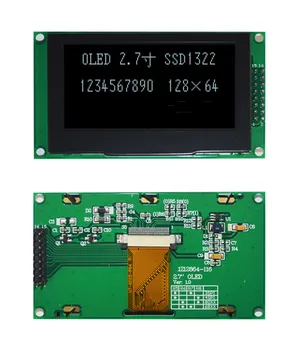 2,7-дюймовый 30-контактный Белый/Зеленый /Желтый OLED-дисплей с Адаптерной Платой SSD1322 Drive IC 128 * 64 SPI /Параллельный Интерфейс