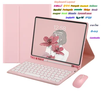 Беспроводная Клавиатура Magic Keyboard для iPad Air 4 10,2 9-го Поколения Case Pro 11 12,9 Mini 6 Русско-Испано-Корейская Bluetooth-Клавиатура