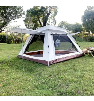 Портативная походная палатка на открытом воздухе - просторная, прочная и простая в установке для семейных приключений
