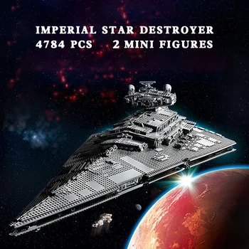 UCS Imperial Star Destroyer Совместимые 75252 Строительные Блоки, Кирпичи, Игрушка, Супер Отличное Оружие, Космический корабль, Рождественские Подарки