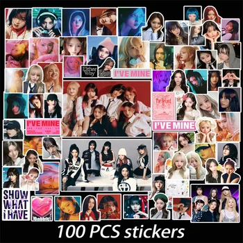 100 шт./компл. Альбом IVE Humanoid Stickers I'VE MINE Stickers I, VE New Wonyoung Gaeul Girl LIZ REI Photo Computer Decoration KPOP