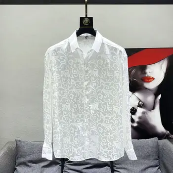 Q0971 Модные мужские рубашки 2023 для подиума, роскошная мужская одежда известного бренда европейского дизайна в стиле вечеринок