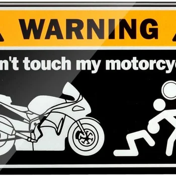 Предупреждение, не трогайте мой мотоцикл, наклейки на бак для мотоцикла, чехол для универсального Kawasaki20x12,5 см