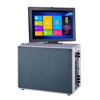 2023 Встроенный 15-дюймовый планшет и Wi-Fi Профессиональная караоке-машина с экраном для отображения текстов песен Портативная акустическая система PA