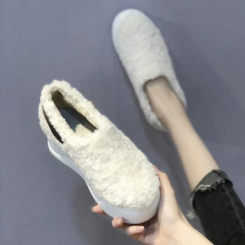 Женские Лоферы без застежки Женская вулканизированная обувь на платформе для шитья Женская Модная Повседневная обувь из искусственной кожи Женская Комфортная обувь 2020