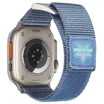 Удобные нейлоновые спортивные петли Hemsut для Apple Watch Ultra Bands 4549 мм для iwatch 7 5 6 se 3 38 мм 42 мм ремешок Черный синий 5 цветов