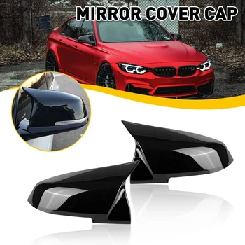 Автомобильная Глянцевая Черная Крышка Бокового Зеркала Заднего Вида Для BMW M2 F30 F20 I3 X1 Боковая Дверь Крышки Заднего Вида Для Укладки Автомобилей