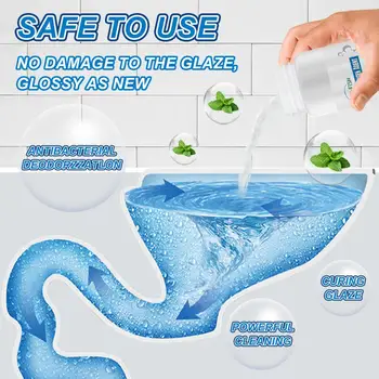 Мощный пятновыводитель для унитаза, эффективное быстродействующее средство для чистки унитаза, безопасные ингредиенты, без остатков пятен для эффективного