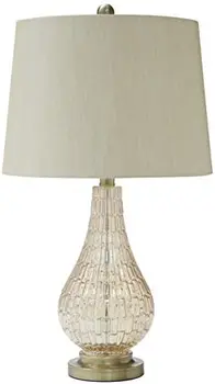 Современная Настольная Лампа из Изогнутого Стекла 25 дюймов, Шампанское