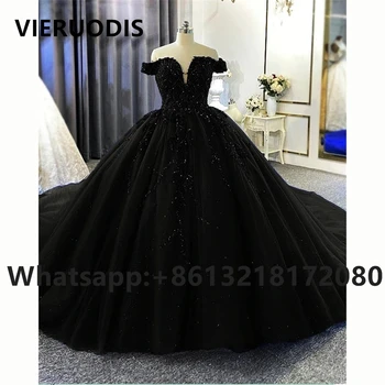 Черное Бальное платье С открытыми плечами, Пышные платья Sweet 16, Многослойные Платья для выпускного вечера Sweet 15, Vestido De 15 Anos Quinceanera