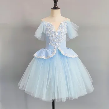 Детская профессиональная юбка для девочек, длинная балетная пачка для взрослых, детский костюм лебедя, танцевальное платье принцессы, одежда для выступлений
