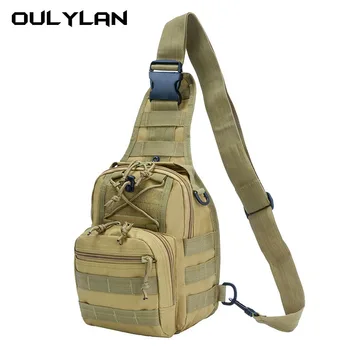 Нагрудная сумка небольшого размера, мужская походная альпинистская сумка, военная камуфляжная водонепроницаемая сумка через плечо, тактические сумки-мессенджеры