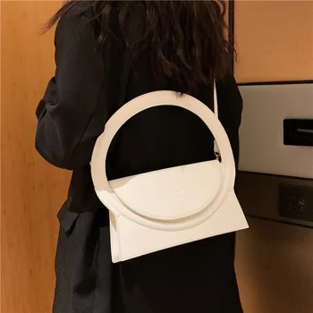 Совершенно новые сумки для женщин 2023, модная дизайнерская сумка с круглой ручкой, роскошная сумка для вечеринок, Женская кожаная сумка через плечо, кошелек
