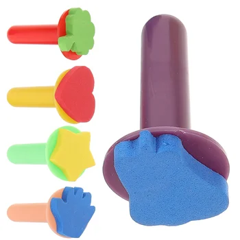 5 шт. клеймо для рисования, детские поролоновые кисти, пластиковый губчатый инструмент для штамповки своими руками