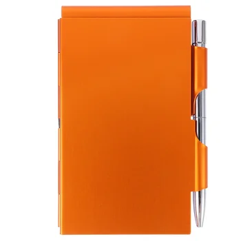 Карманный блокнот с ручкой Офисный металлический блокнот Маленький карманный блокнот с ручкой Металлический блокнот