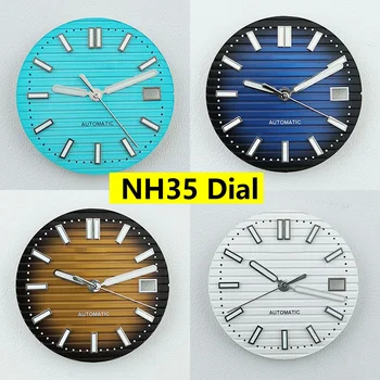 Стрелки циферблата NH35, указатели, циферблат часов, зеленый светящийся циферблат для механизма Nautilus NH35, Аксессуары для часов, Запчасти для часов, Инструменты для ремонта.