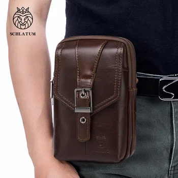 Новая мужская поясная сумка из 100% натуральной кожи, сумки для телефона, поясная сумка, мужская маленькая нагрудная сумка на ремне, поясная сумка с крючком