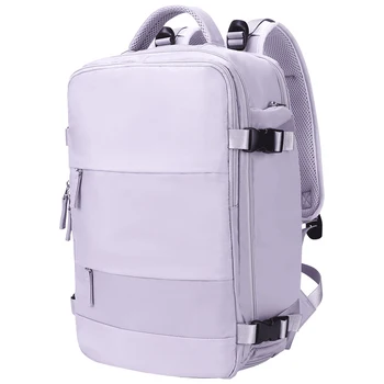 Фиолетовый рюкзак, многофункциональная дорожная сумка, большой вместительный рюкзак, сумки через плечо для женщин с отдельным карманом для обуви, рюкзак