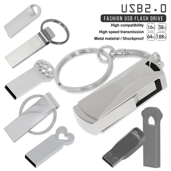 Реальная емкость 64 ГБ Гибридный Металлический USB флэш-накопитель 32 ГБ Мини-карта памяти Pendrive Для Фотосъемки Оптом usb-флеш-накопители 4GB 8GB16GB