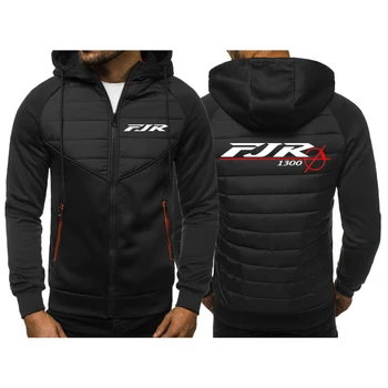 2023, Весна-осень, мужская куртка с логотипом мотоцикла FJR 1300, куртка на молнии с капюшоном, повседневный однотонный кардиган в стиле пэчворк, модная верхняя одежда