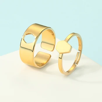 Кольцо Chandler Promise в виде гроба из нержавеющей стали для пар, уникальное свадебное кольцо для него и нее, альтернативное Регулируемое кольцо Can