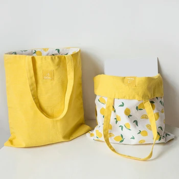 Хлопковая сумка для покупок, тканая двусторонняя ручная сумка двойного назначения, хлопковая льняная карманная сумка, сумка для хранения, хозяйственная сумка, продуктовые сумки