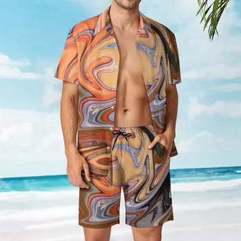 Мужской пляжный костюм для окрашивания галстуков, 2 предмета, Coordinates High Grade Leisure Cute