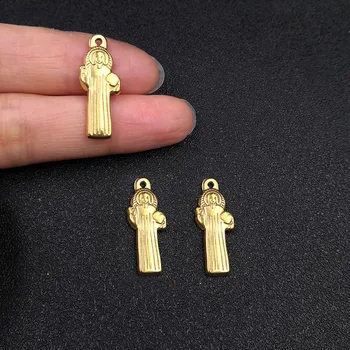 10 шт./лот 3D амулеты Пресвятой Девы Марии из нержавеющей стали для изготовления ювелирных изделий 