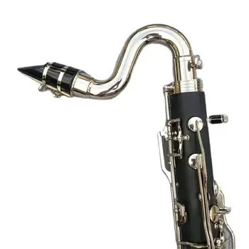 Посеребренные Клавиши Бас-кларнет Bb Tune Кларнет Высококачественный Бакелитовый инструмент С футляром Бесплатная Доставка Музыкальный Инструмент