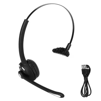 Бизнес-наушники HD с регулируемым микрофоном, беспроводная телефонная гарнитура с одним ухом, легкая для ПК для колл-центра